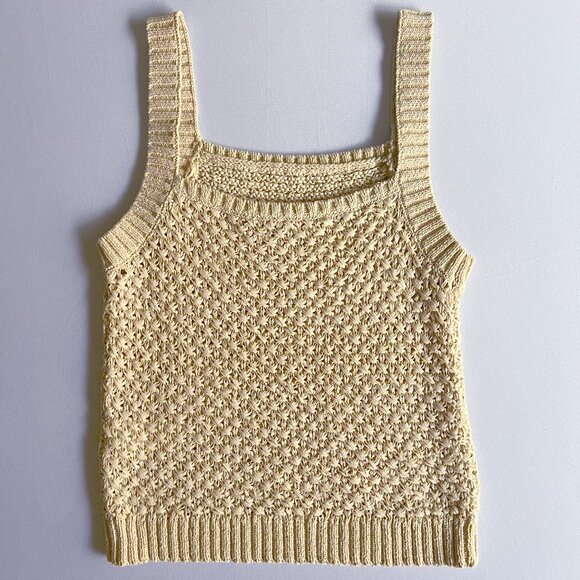 (EUC) J. Crew Crochet Tank Top Beachwood Size XS - Picture 2 of 5